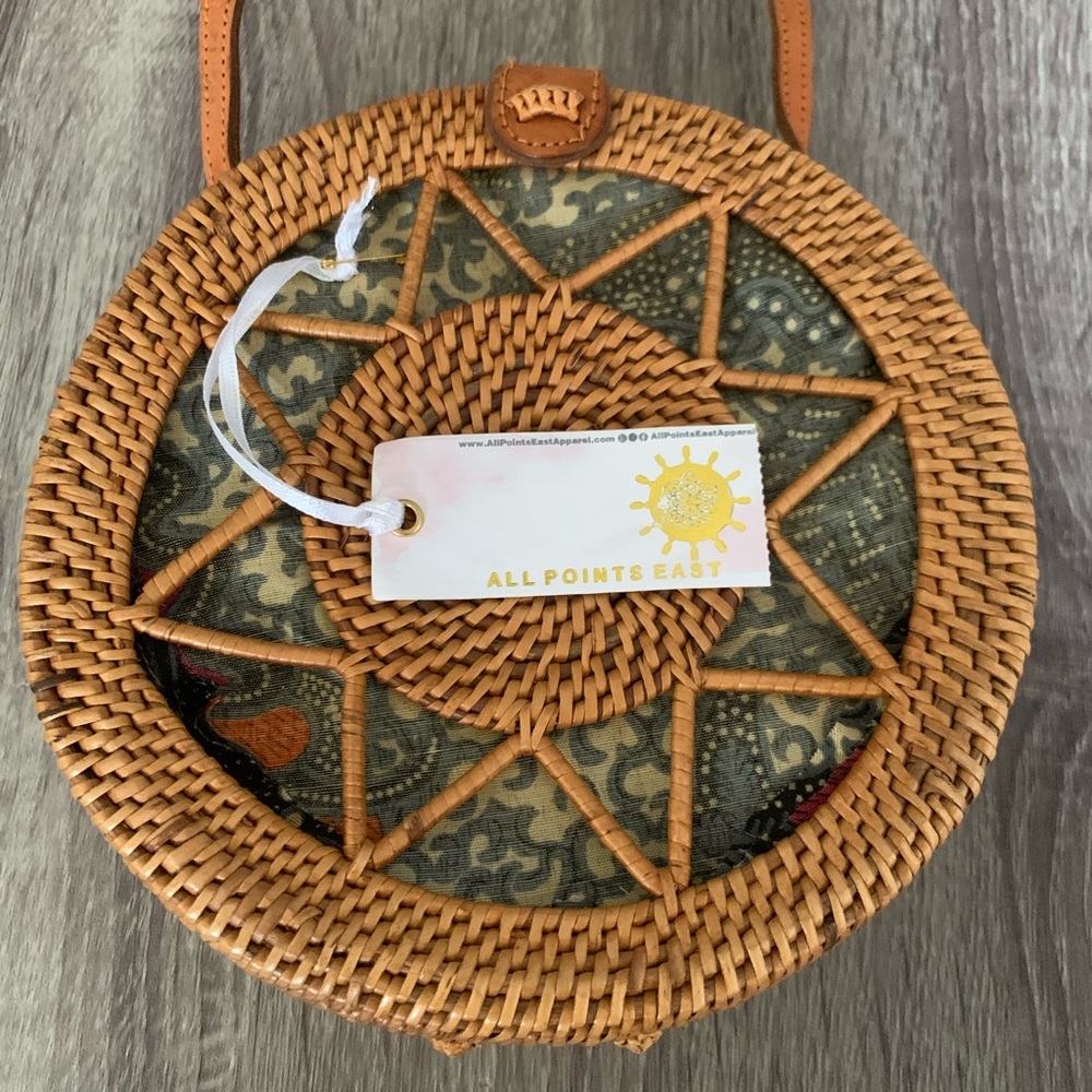 All Points East Rattan Round Star Bag